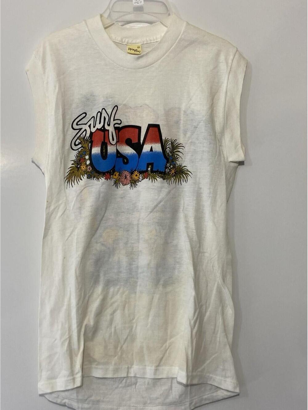 Mens Scott Ross Vintage 1980s The Beach Boys Surf USA Sleeveless Shirt Sz M